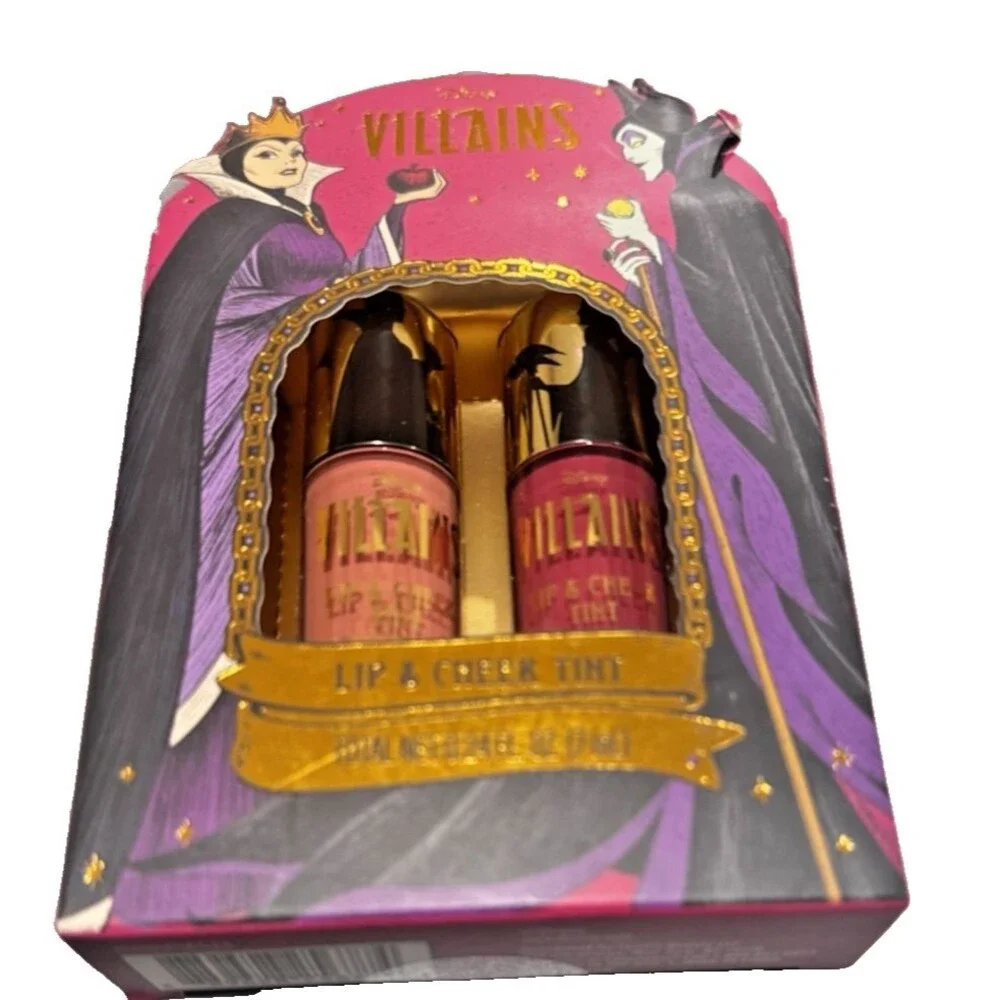 Disney Villains Lip & Cheek Tint 2 Pc Set Evil Queen Maleficent New
